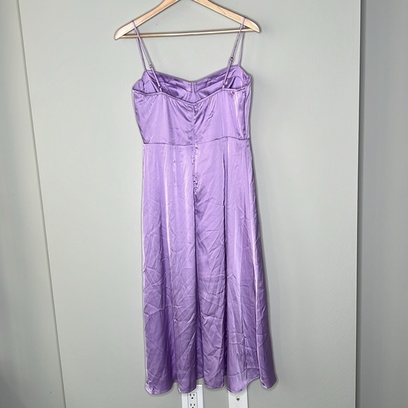 ASTR The Label Bustier Satin Midi Dress in Lavender Size Large NWOT! - Picture 8 of 13